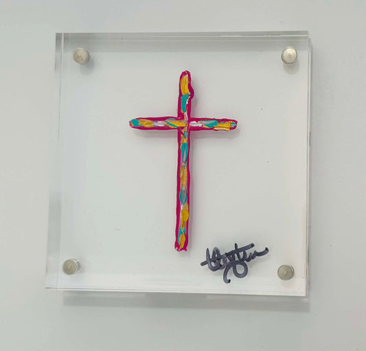 Hand Painted Cross on Acrylic