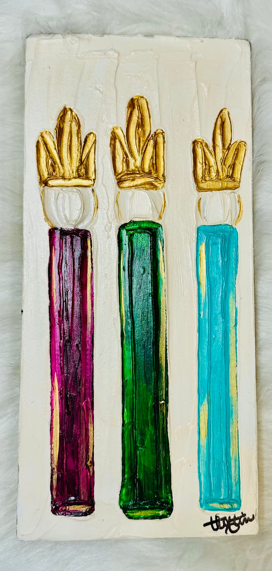 Hand Painted Wise Men on Wood Block