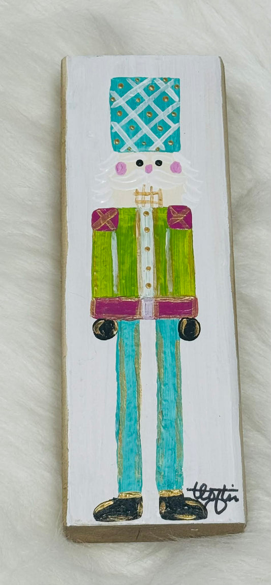 Hand painted Nutcracker Wood Block