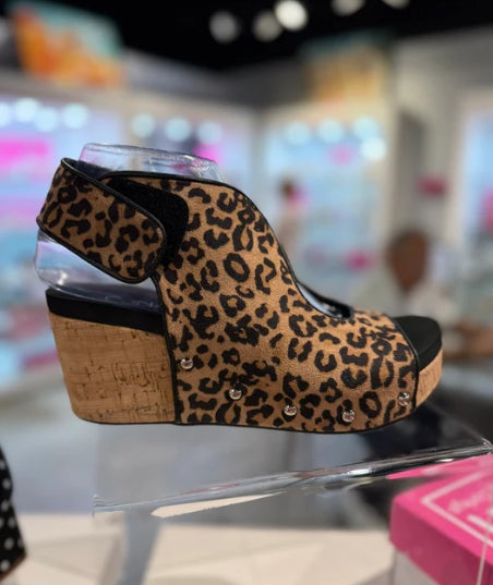 Corky’s Leopard Frisky Wedge