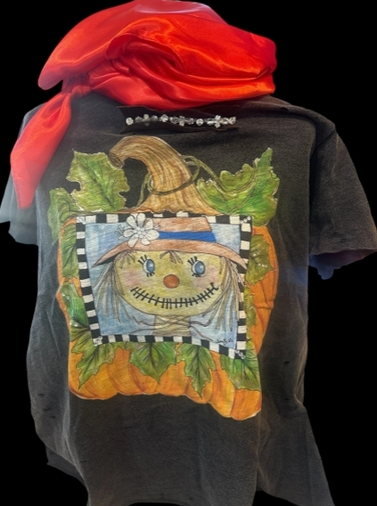 A Rare Bird -- Pumpkin Tattered Top